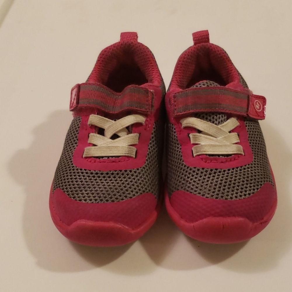 Stride rite pink and grey shoes